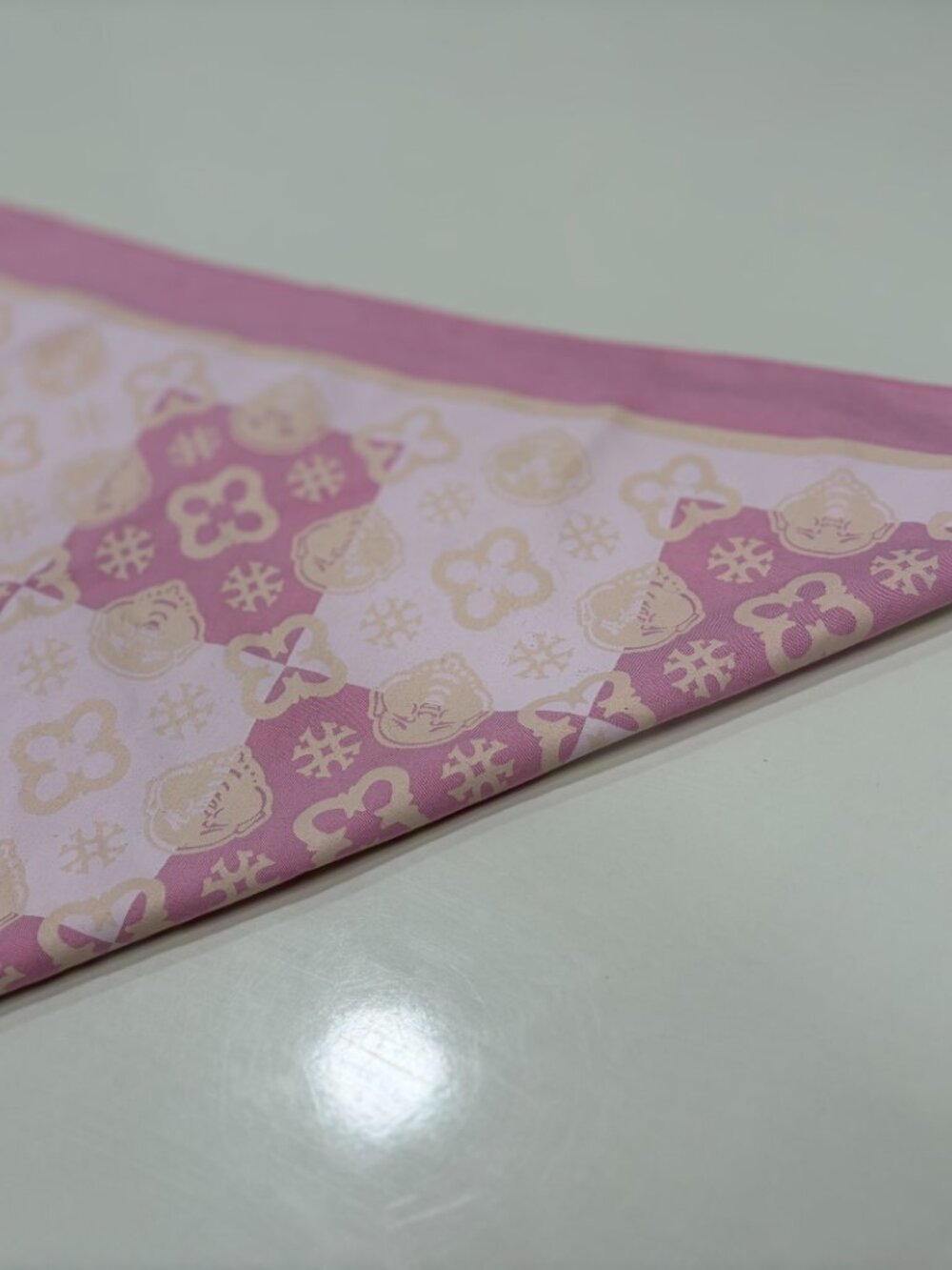 True Religion Pink Logo Bandana Scarf